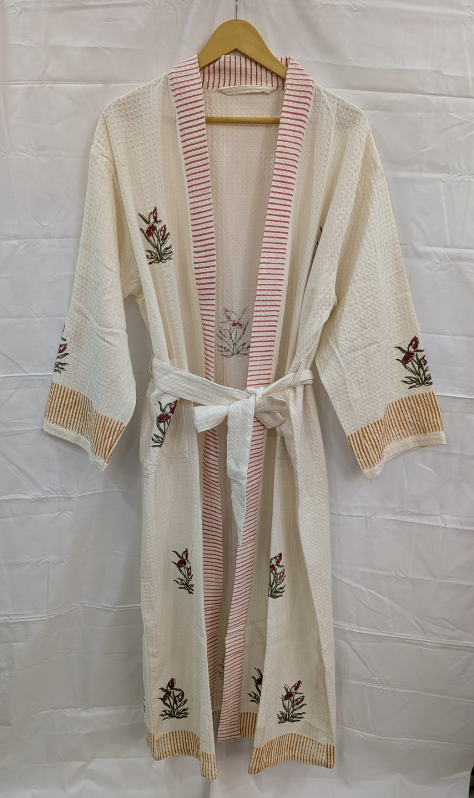Hand Block Printed Cotton Bathrobe